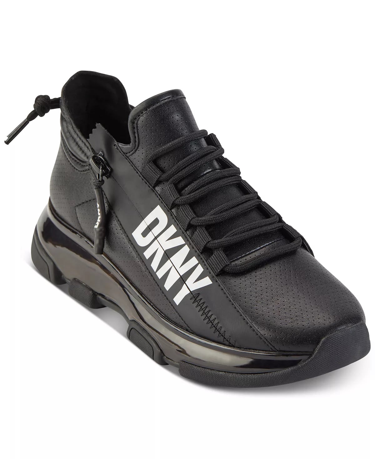 DKNY Womens Tokyo Slip On Sneaker, Adult, Black/White, 9.5 M US