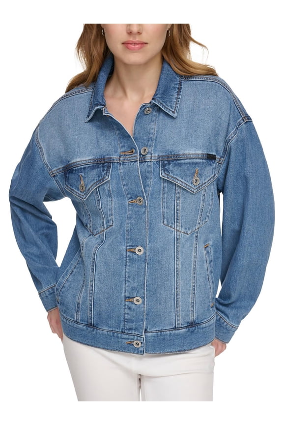 Womens Trucker Oversized Denim Jacket