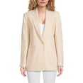 thumbnail image 1 of DKNY Womens Unconstructed Striped Blazer Jacket, Beige, 10, 1 of 1