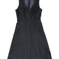 thumbnail image 1 of DKNY Womens V-Neck Denim A-line Dress, Blue, 10, 1 of 1