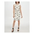 thumbnail image 1 of DKNY Womens White Patterned Sleeveless Short Sheath Evening Dress Size: 12, 1 of 4