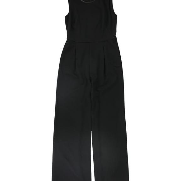 DKNY Womens Wide-Leg Jumpsuit, Black, 6