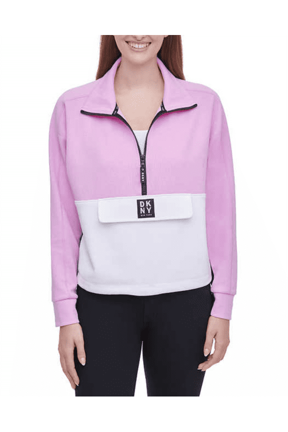 half zip pull over Large pink