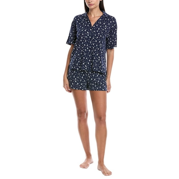 DKNY womens 2pc Top & Boxer Sleep Set, s, Blue