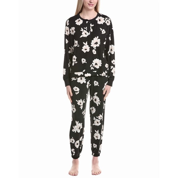 DKNY womens  2pc Top & Jogger Lounge Set, s, Black
