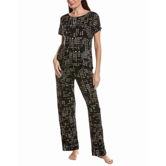 DKNY womens 2pc Top & Pant Sleep Set, s, Black - Walmart.com