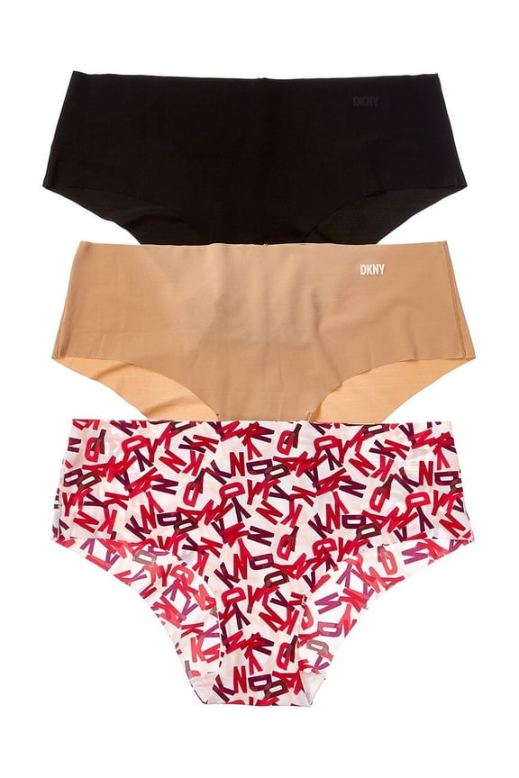 womens 3pk Cut Anywhere Hipster, L, Black