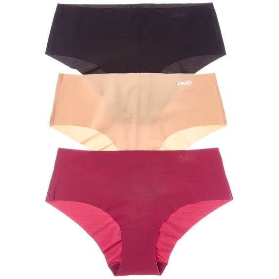 DKNY womens 3pk Laser-Cut Anywhere Hipster, l
