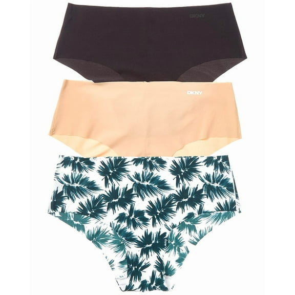 DKNY womens  3pk Laser-Cut Anywhere Hipster, m, Black