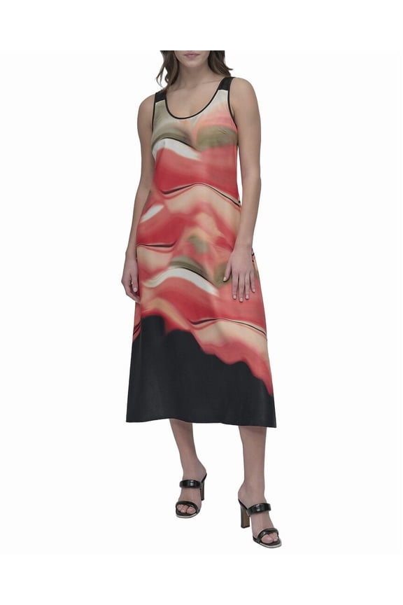 womens Border Print Shirt Dress, xs