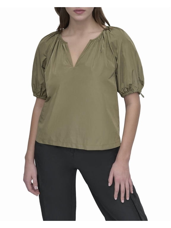 womens Bubble Sleeve Top, l