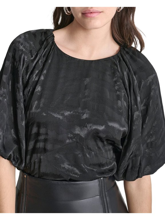 womens Bubble Sleeve Top, l