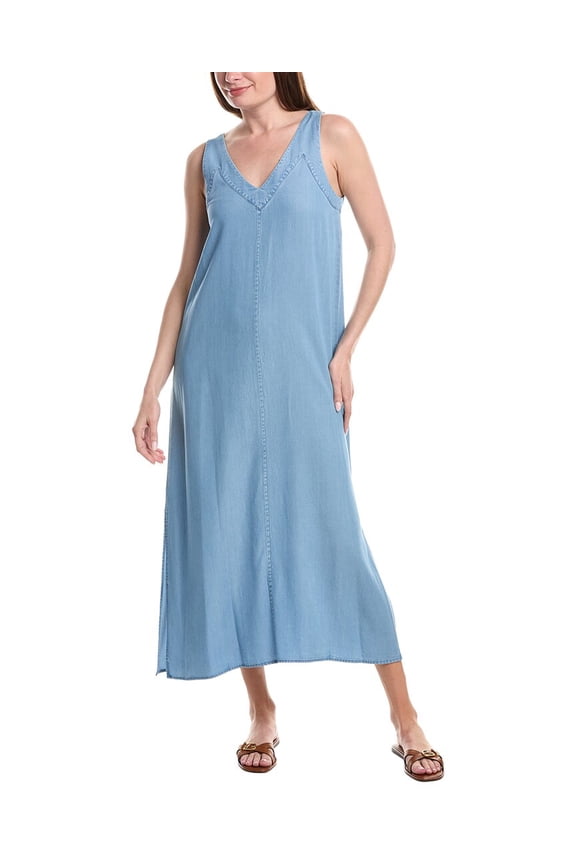 womens Double V-Neck Maxi Dress, s