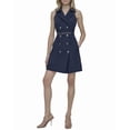 thumbnail image 1 of DKNY womens  Fit & Flare Vest Dress, 8, Blue, 1 of 4