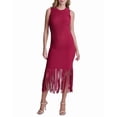 thumbnail image 1 of DKNY womens  Fringe Sweaterdress, xs, Red, 1 of 3