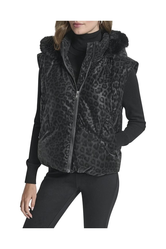 womens Leopard Tech Vest, m
