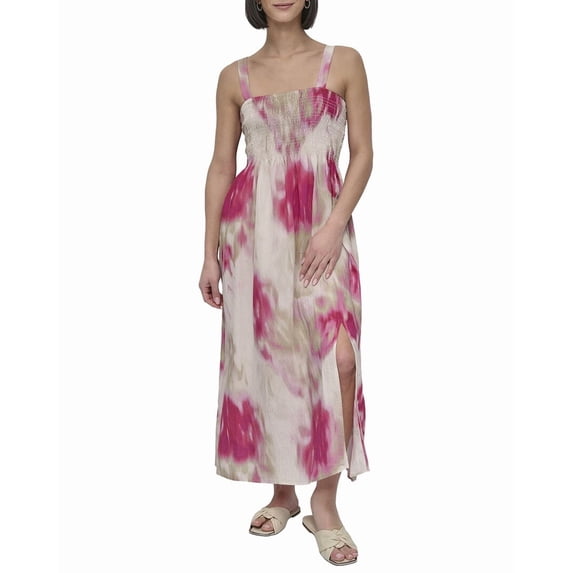 DKNY womens Printed Rumple Midi Dress, l