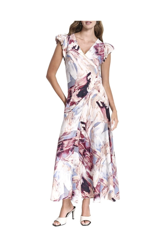 womens Puff Sleeve Dress, l