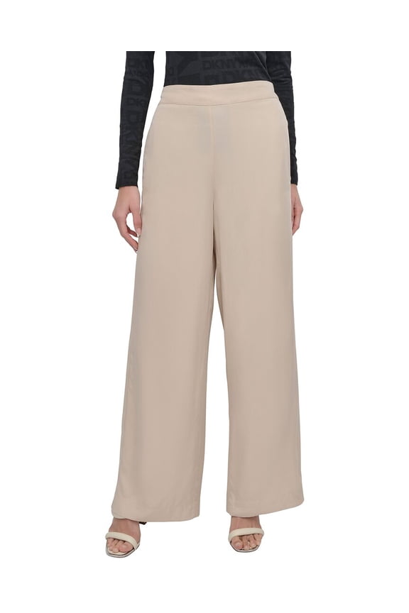 womens  Pull-On Wide Leg Pant, m, Brown