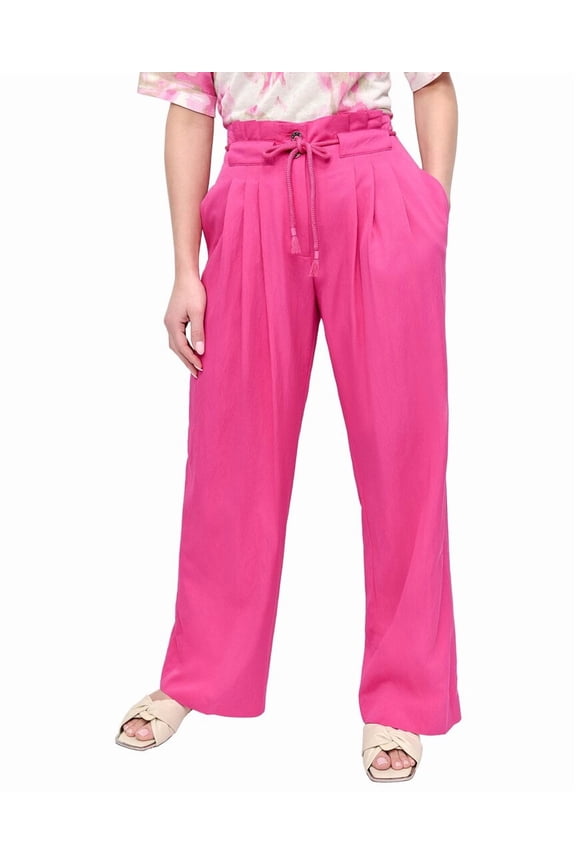 womens Rope Tie Front Wide Leg Pant, 2
