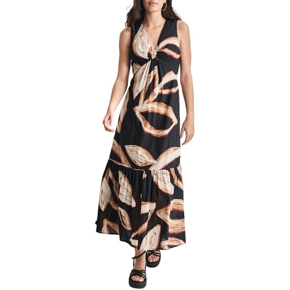 DKNY womens Sleeveless Maxi Dress, 12, Green