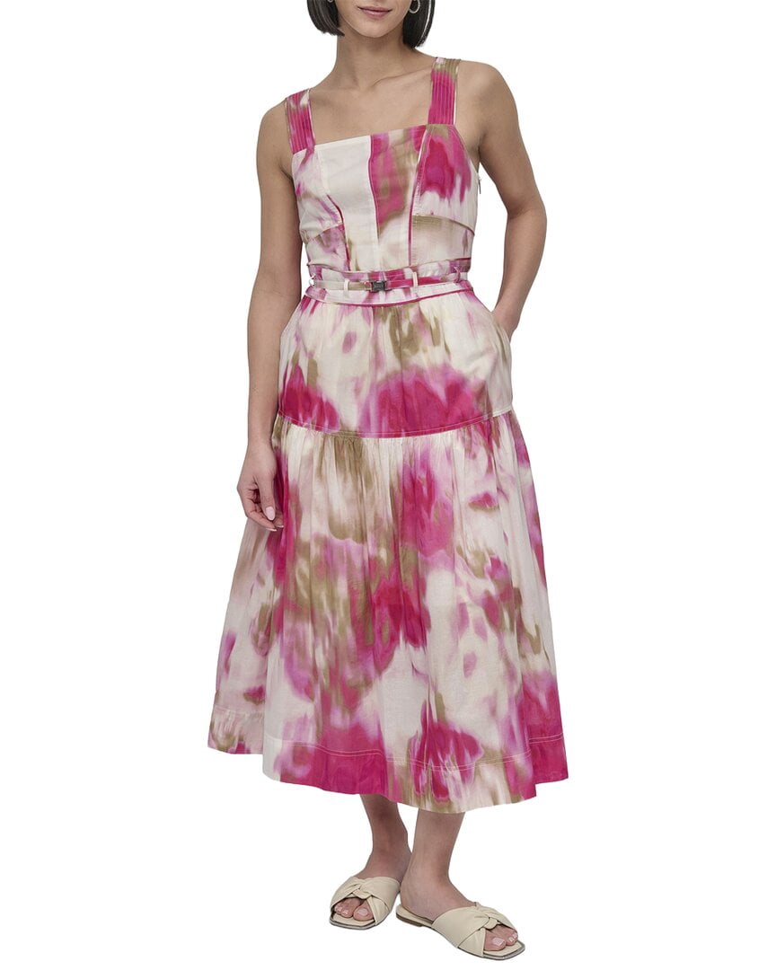 Dkny Straight Neck Midi Dress Women’s