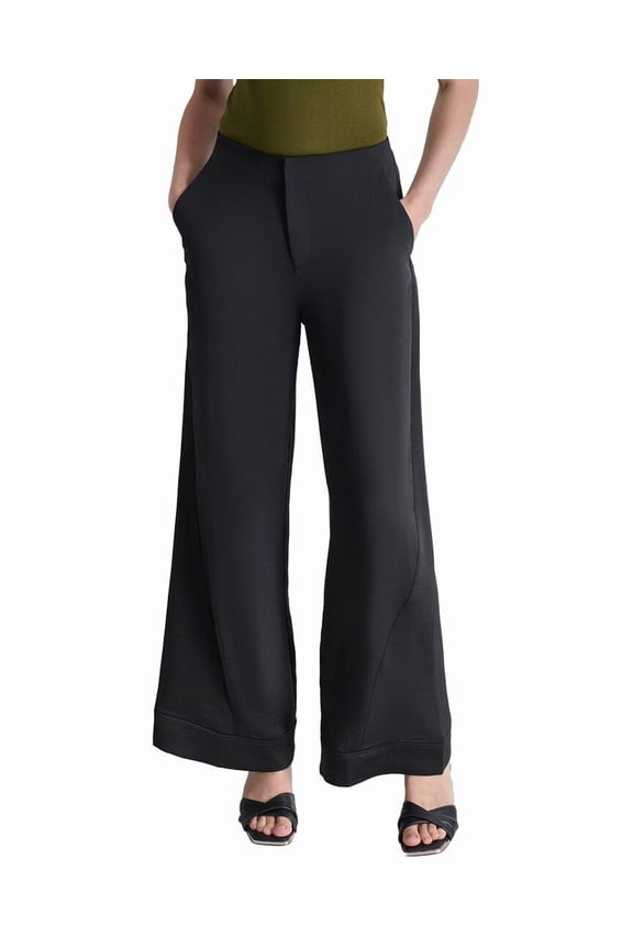 womens Wide Leg Pant, 16, Black
