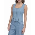 thumbnail image 1 of DKNY womens  Zip Front Tencel Vest Top, s, 1 of 3