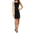 thumbnail image 1 of DKNYC Honey Comb Mesh Pieced Colorblock Dress, Black/White (14), 1 of 4