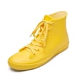 thumbnail image 1 of DKSUKO Women's Rain Boots Waterproof High Top Rain Shoes with Lace Up Anti-Slip Garden Shoes (6 B(M) US, Yellow), 1 of 7
