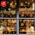 thumbnail image 1 of DKTIE 115pcs Christmas Window Stickers Set, 8 Golden Snowflake Pattern Window Stickers, Reusable Shiny Christmas Stickers Decorations for Winter Xmas Party, 1 of 6