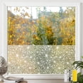 thumbnail image 1 of DKTIE 17.7" x 78.7" White Double-Sided Floral Pattern Window Film, Static Cling Privacy Sticker, Anti-UV Heat Control for Home, 1 of 9