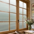 thumbnail image 1 of DKTIE 35.4" x 78.7" Wide Reeded Glass Window Privacy Film, Frosted Window Vinyl, Day and Night Privacy UV Blocking Window Film with Installation Tools for Home Office, 1 of 8