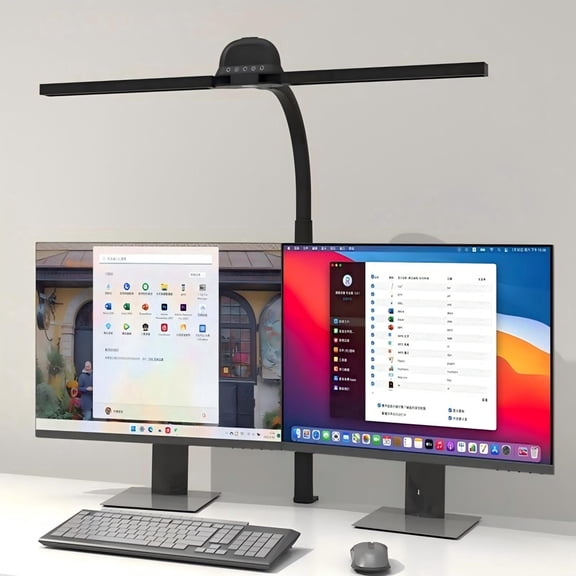 DKTIOP LED Desk Lamps for Home Office - 12W, Flexible Hose Adjustable Height 5-Level Dimmable Eye-Caring Brightness & Color, Architect Lamp for Working,Reading,Crafting,Study Work