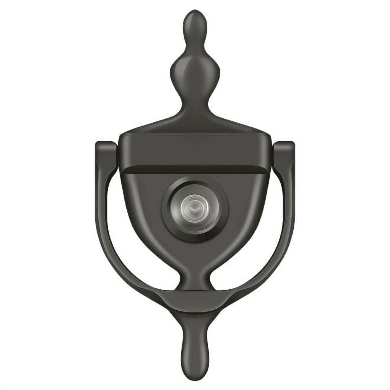 Oil Rubbed Bronze Victorian Door Knocker with Viewer