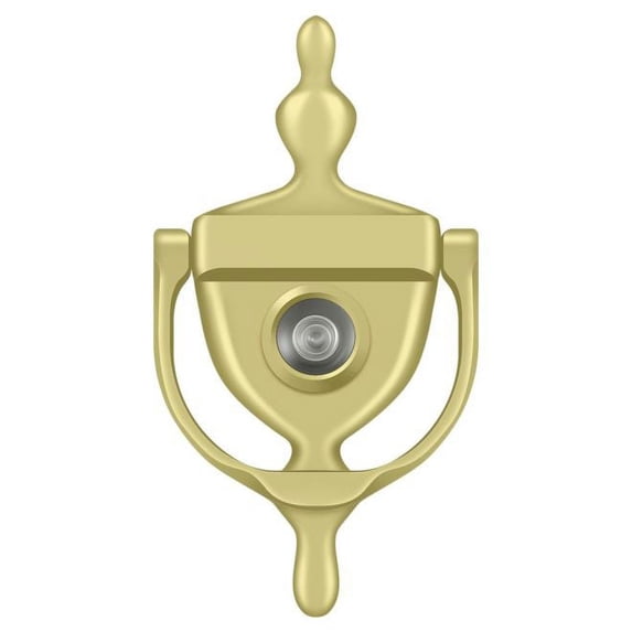 Deltana DKV630U3 Door Knocker-Viewer; Bright Brass Finish