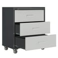 thumbnail image 1 of DKYNDSYN 3-Drawer Rolling Tool Cabinet with 360° Casters, Metal Garage Storage Cart with Handles, 29.5x16.5x34.6 inches, 500 lbs Capacity, Assembly Required, Black/Gray, 1 of 7