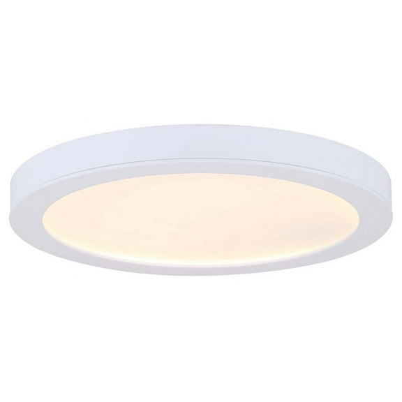 Canarm 15 In. White LED Round Disc Flush Mount Light Fixture