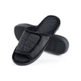 thumbnail image 1 of DL Adjustable Mens Slippers Memory Foam Open Toe House Slippers, 1 of 7