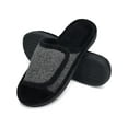 thumbnail image 1 of DL Adjustable Mens Slippers Memory Foam Open Toe House Slippers, 1 of 7