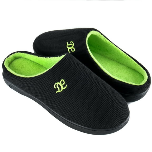 DL Mens Memory Foam House Slippers Slip on, Comfy Soft Indoor Home Bedroom Slippers For Mens Non-slip