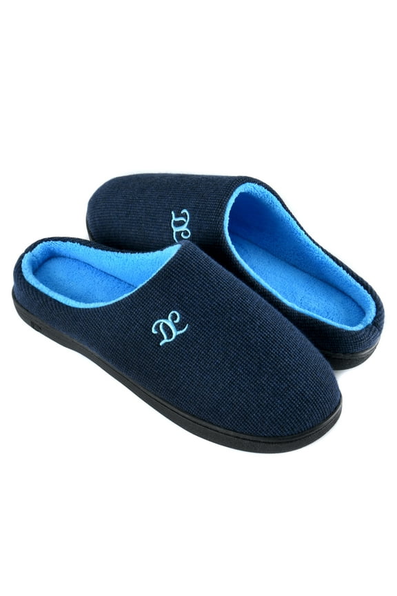 DL Mens Memory Foam House Slippers Slip on, Comfy Soft Indoor Home Bedroom Slippers For Mens Non-slip