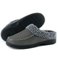 DL Mens Warm Moccasin House Slippers Memory Foam, Winter Cozy WoolLike