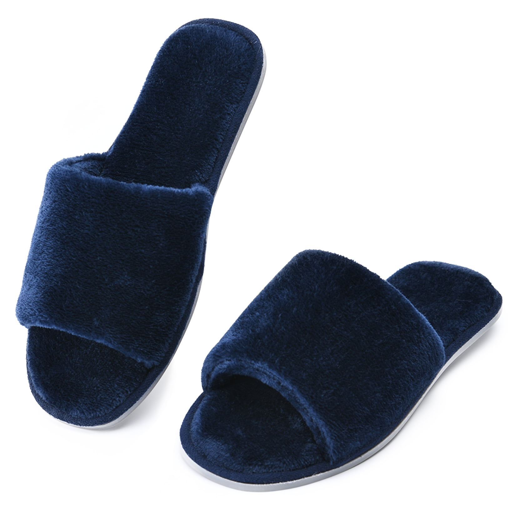 DL Open Toe House Slippers For Women Indoor Memory Foam Ladies Bedroom ...
