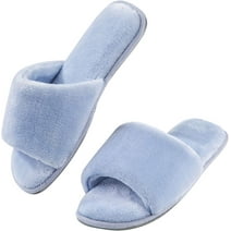 DL Open Toe House Slippers For Women Indoor Memory Foam Ladies Bedroom Slipper