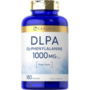 DL-Phenylalanine | 1000mg | 180 Capsules | DLPA Free Form Supplement | by Carlyle