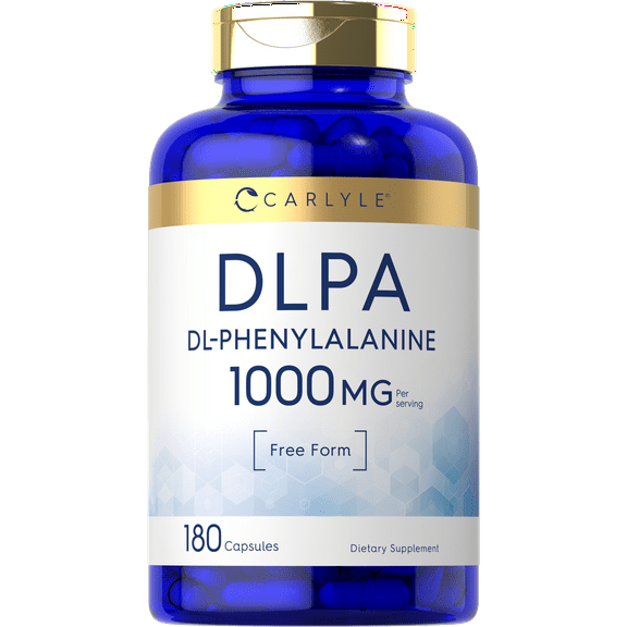 DL-Phenylalanine | 1000mg | 180 Capsules | DLPA Free Form Supplement | by Carlyle