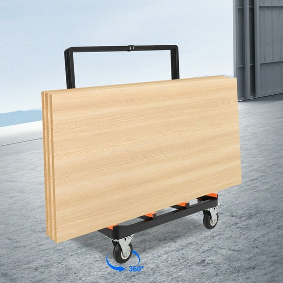 DL&WL 2200lbs Foldable Folding Drywall Cart Adjustable Height Portable Plywood Cart