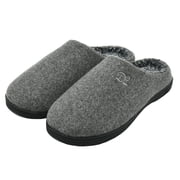 DL Warm Slippers for Men Indoor Memory Foam, Winter Cozy Men's House Bedroom Slippers Slip-On