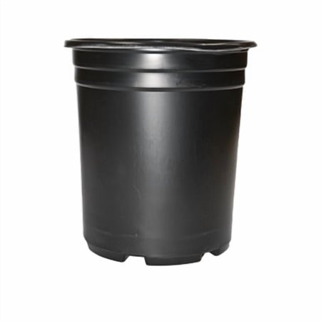 DL Wholesale 11" x 14" Round Black Plastic Thermoformed Plastic Pot with Drainage Holes